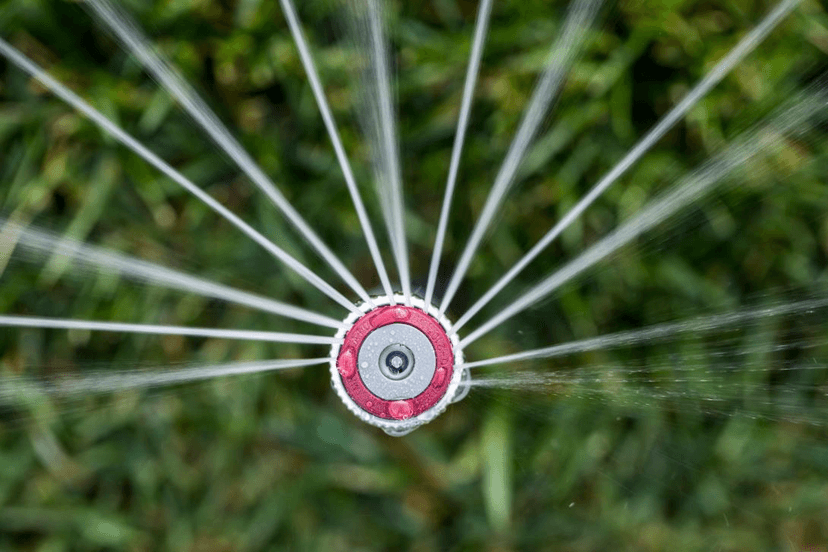 Residential property with sprinkler system